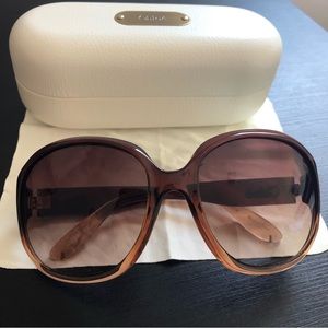 Authentic Chloe oversized sunglasses with case made in France